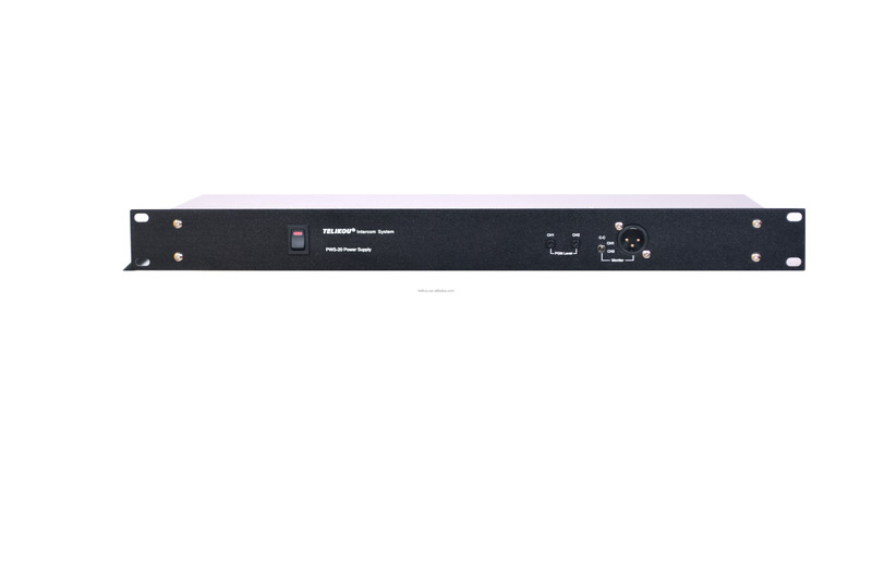 TELIKOU PWS-20 Intercom Power Supply Supports RTS two channel belt pack. C-C and RTS model is selectable.