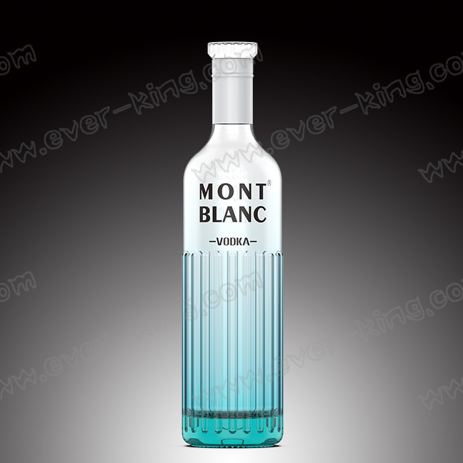 Glass Cork Blue Liquor Vodka Glass Bottle 700ml