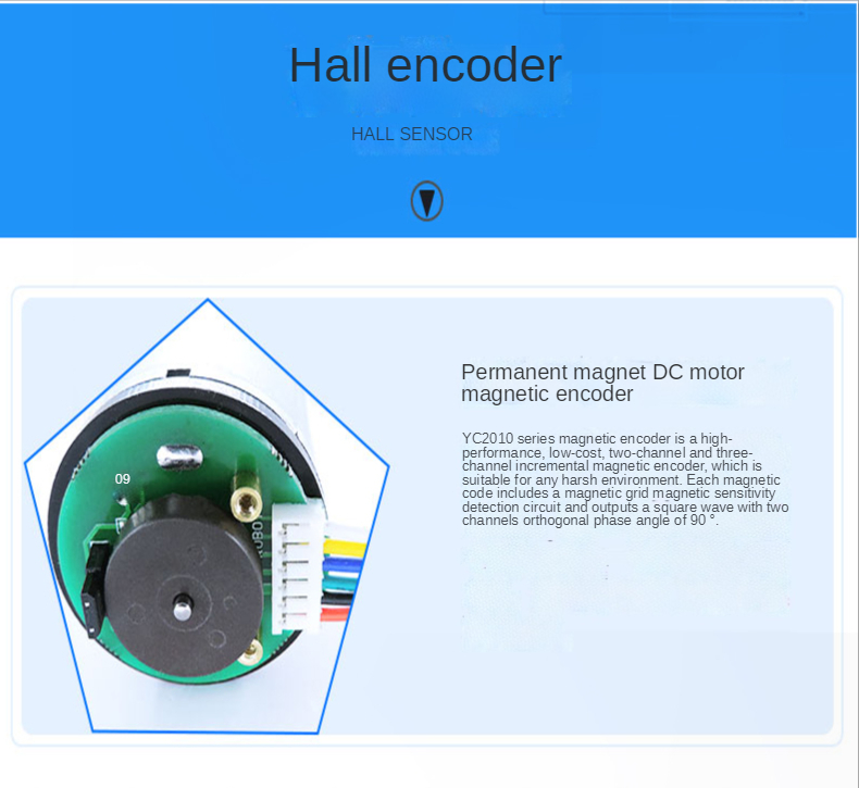 Hall Encoder Motor JGB37-3530B 24V 12/1600 Micro DC Encoder Motor High Torque Dc Motor With Encoder