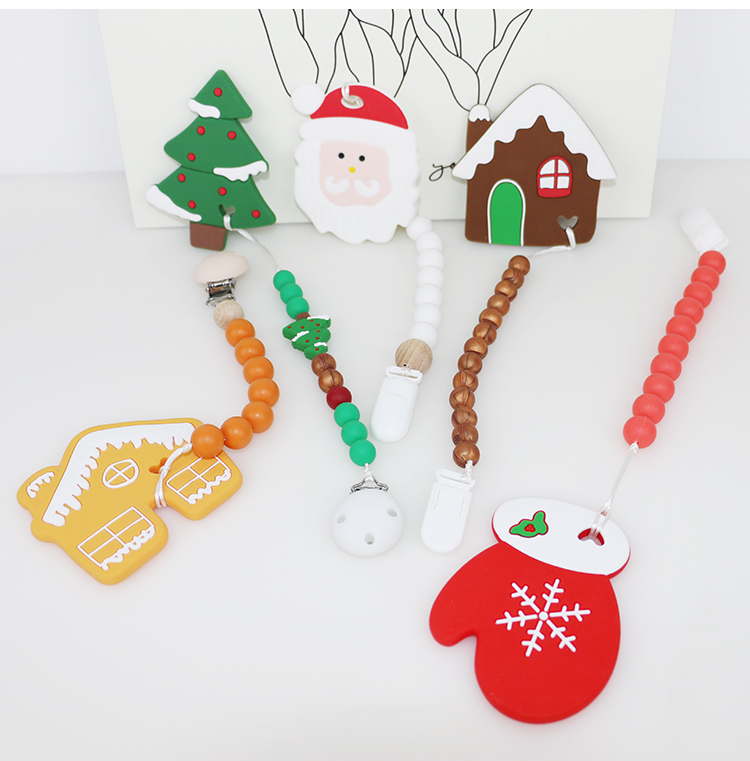 OEM Food Grade Baby Silicone Toys Eco Friendly For Christmas Tree Stacking