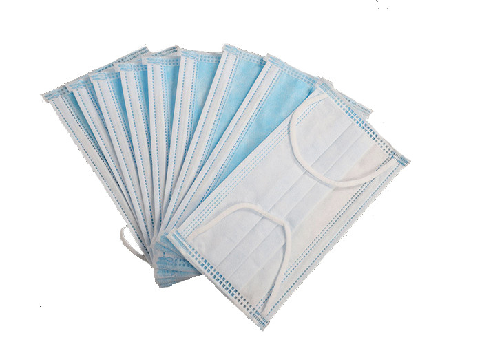 Dust Antibacterial Disposable Mask 3 Ply Non Woven Face Mask Latex Free