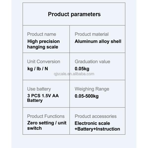 50g Accuracy Electronic Industrial Hanging Scale 300kg Digital Crane Scale with Customized OEM Support