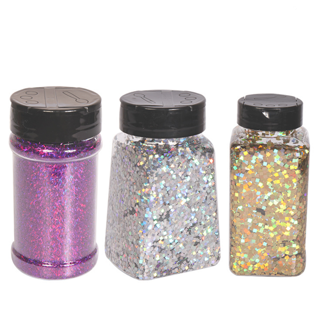 European Regional Feature Empty Plastic Glitter Shakers for Decoration