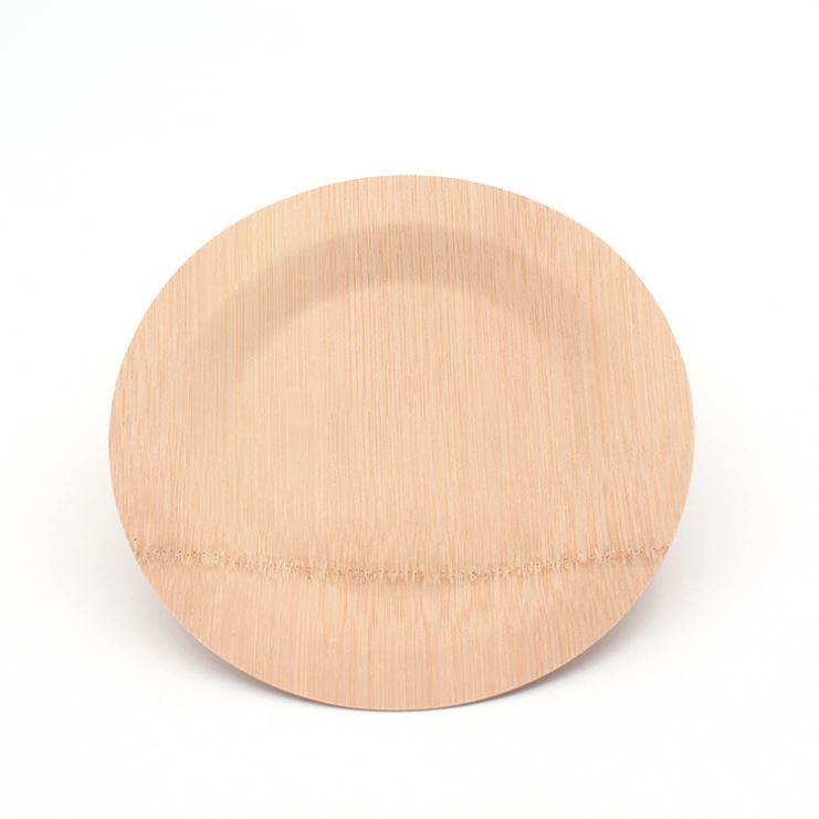 7'' 8'' 10'' Rustic Round Bamboo Compostable Plates Disposable