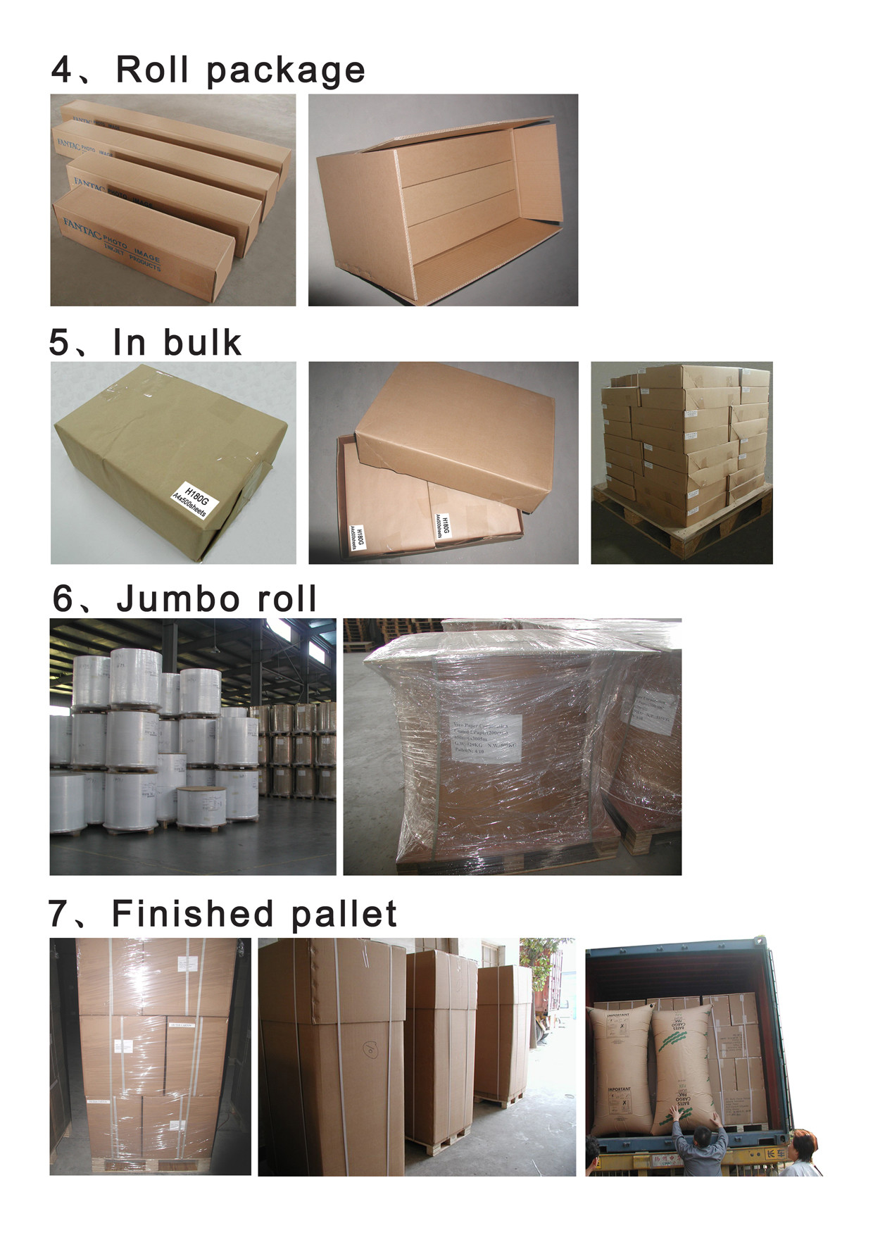 135 Gsm High Glossy Inkjet Photo Paper Waterproof Printing Surface Anbd Instant Dry