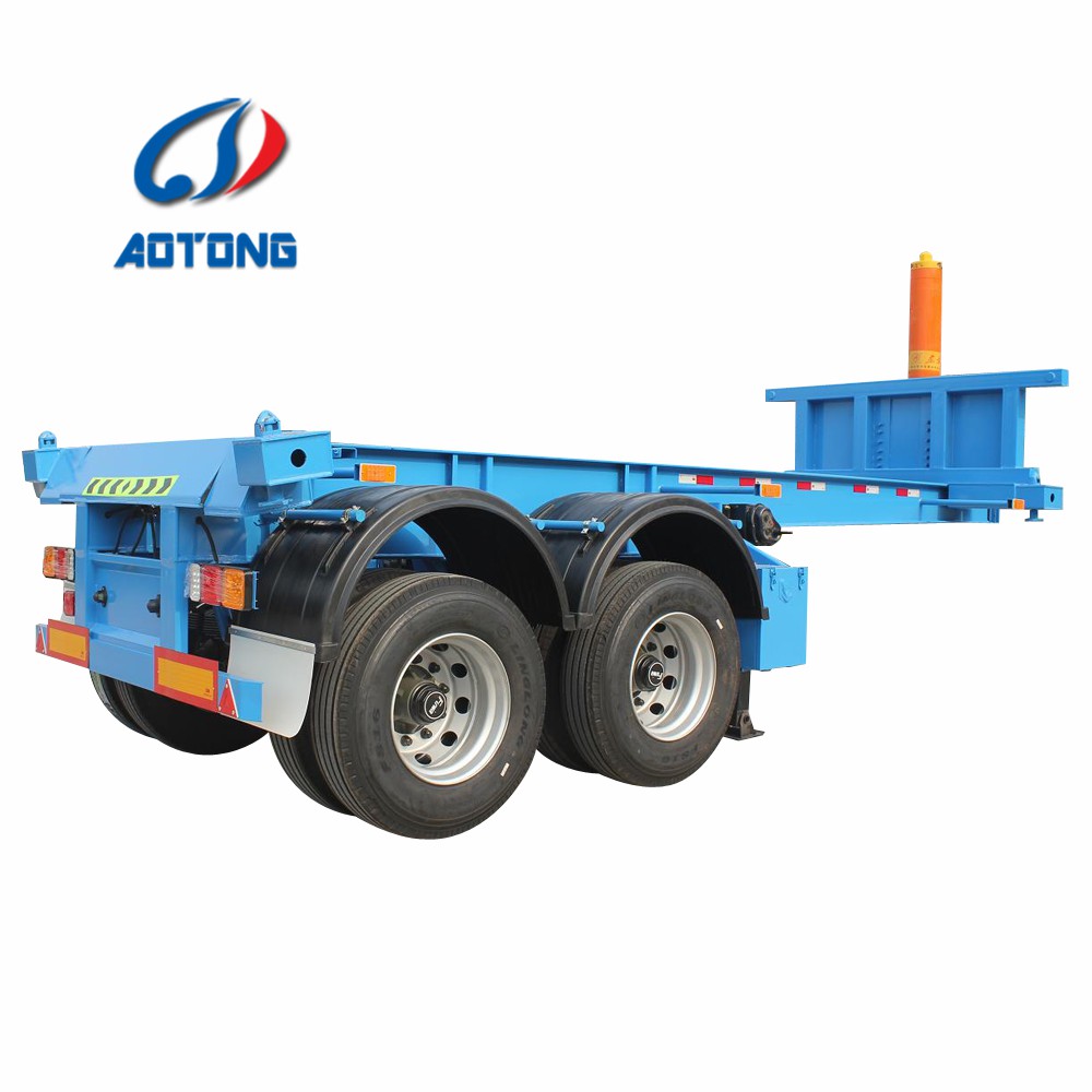 20ft Container Skeleton Dumping Semi Trailer 7700*2500*3070 mm Mechanical Suspension