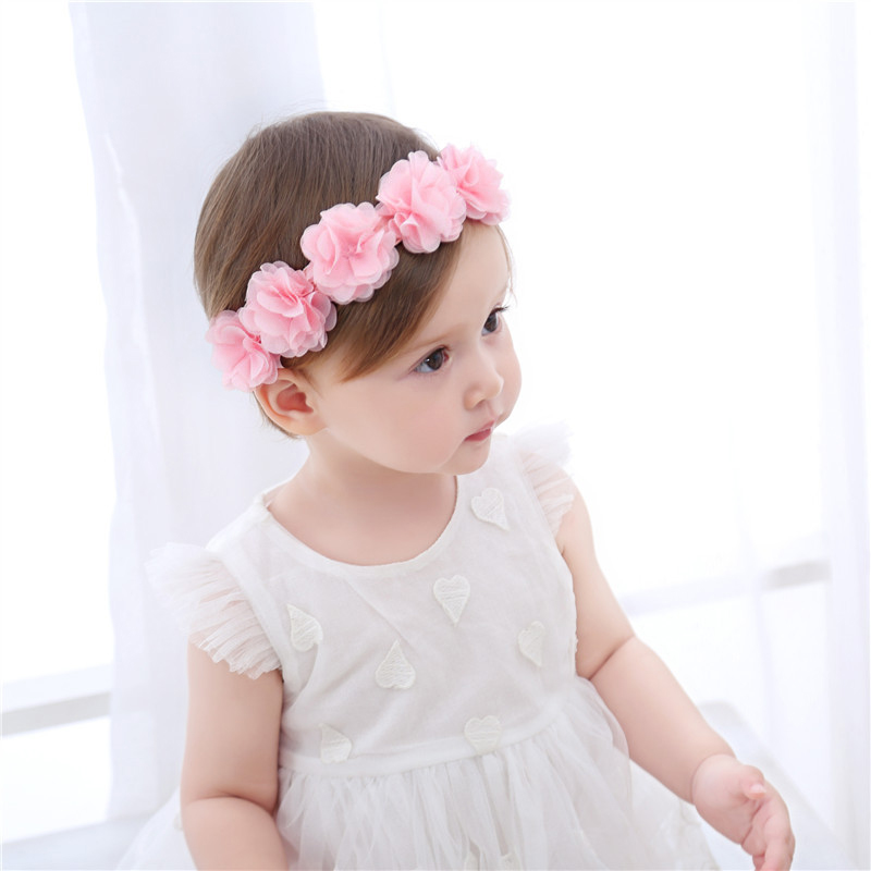 New style Lace flower hairpin lovely Princess barefoot baby girl sandals