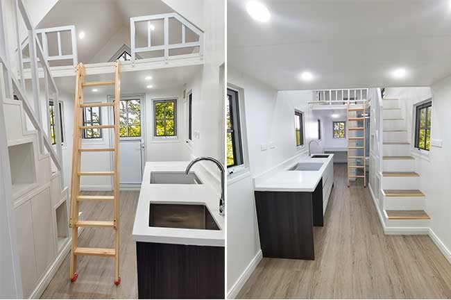 Hot Sale Light Steel Prefabricated Tiny House on Wheels with AU Standard