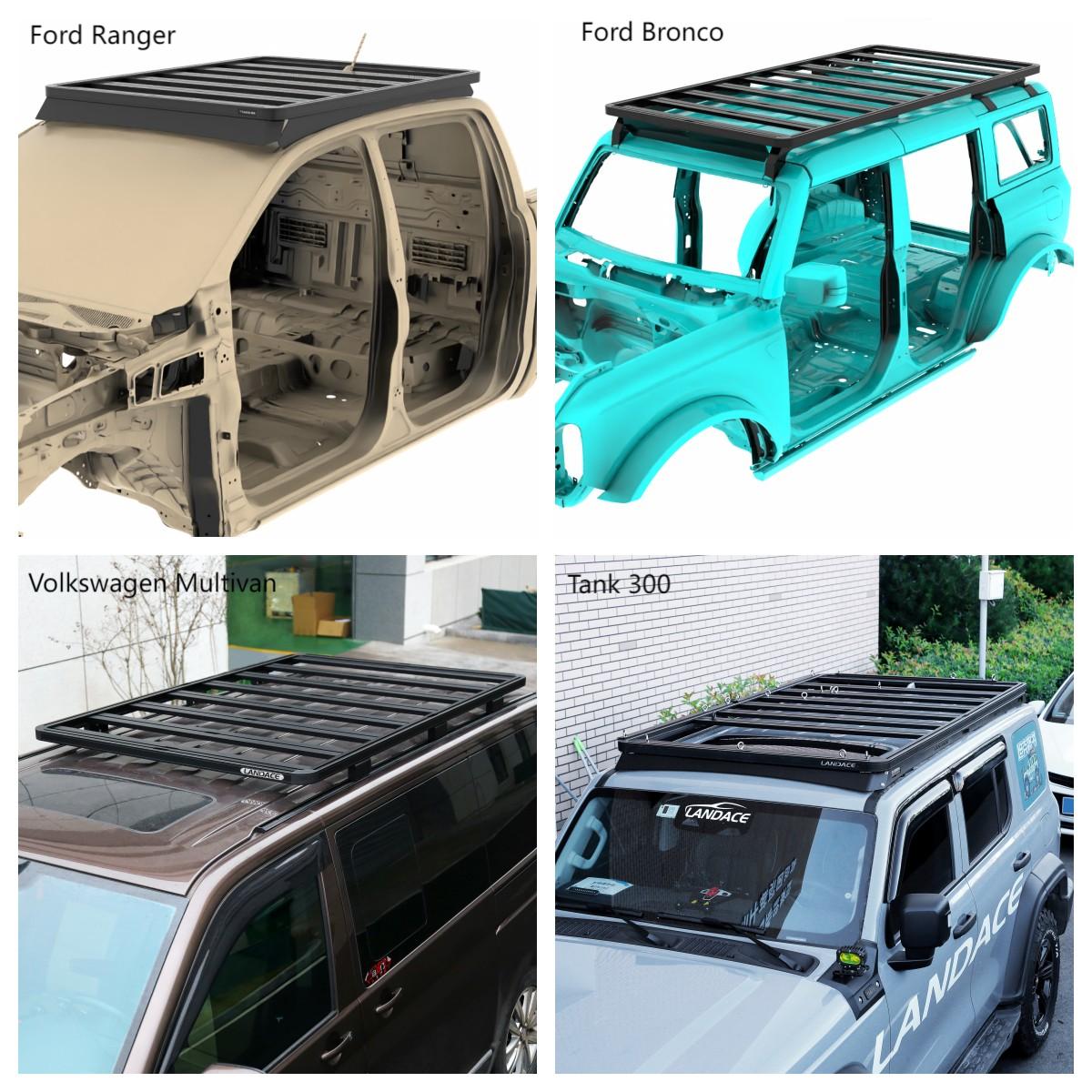 Easy Installation Aluminium Car Roof Racks for Jeep Wrangler JT JK JL 100% Inspection