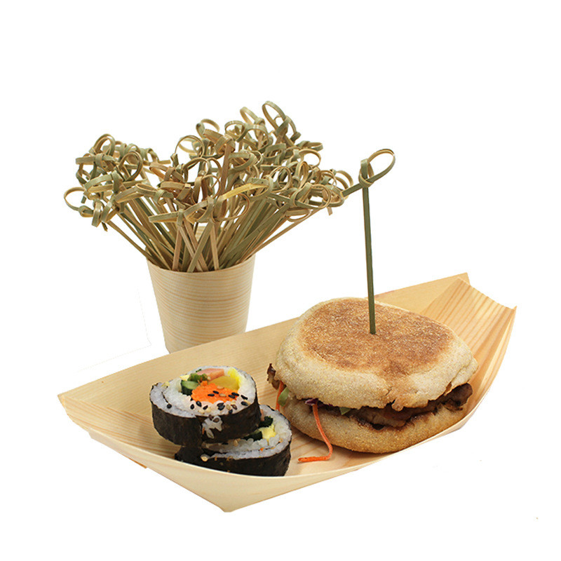 Biodegradable Long Bamboo Knot Cocktail Sticks Picks 21cm For Party