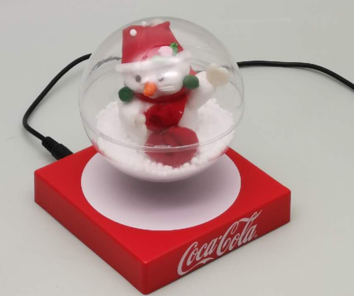 hotsale magnetic levitation bottom ornament toys bear display ,levitating transparent ball stand