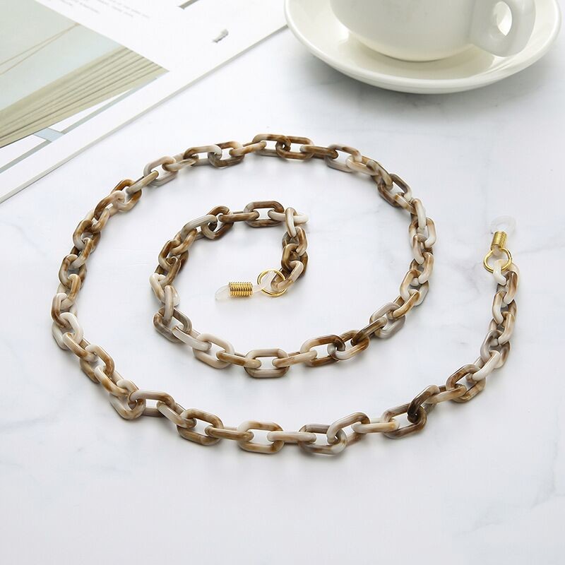 Hot sale gold chains for maskes masking chain acrylic pearl designer masking necklace