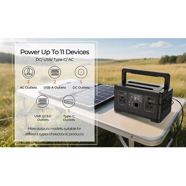500W Solar Energy Storage Battery Portable Power Generator Multipurpose Camping Outdoor Emergency Power Supply