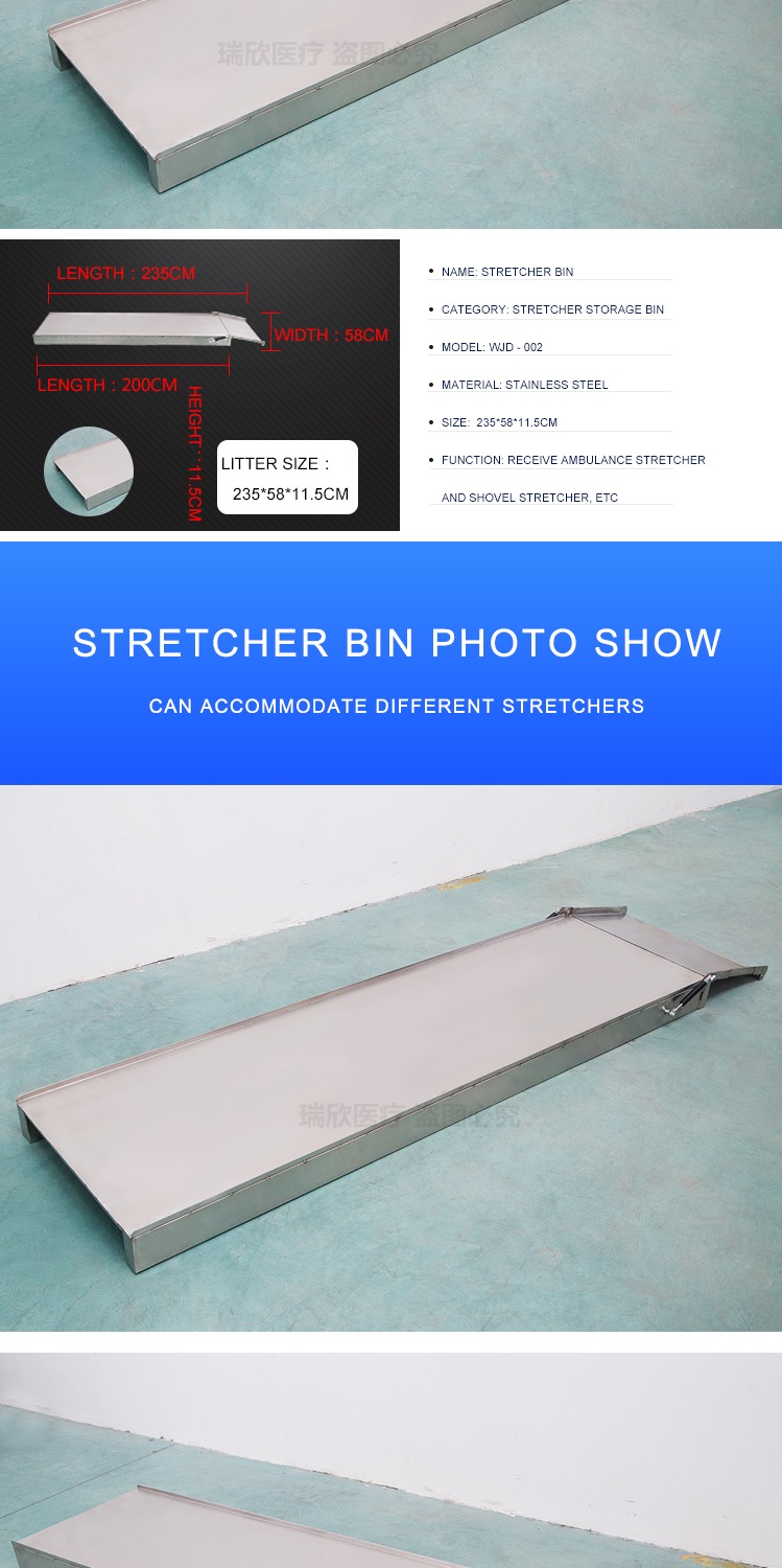 CE Approved Stainless Steel Stretcher Class I Instrument Classification