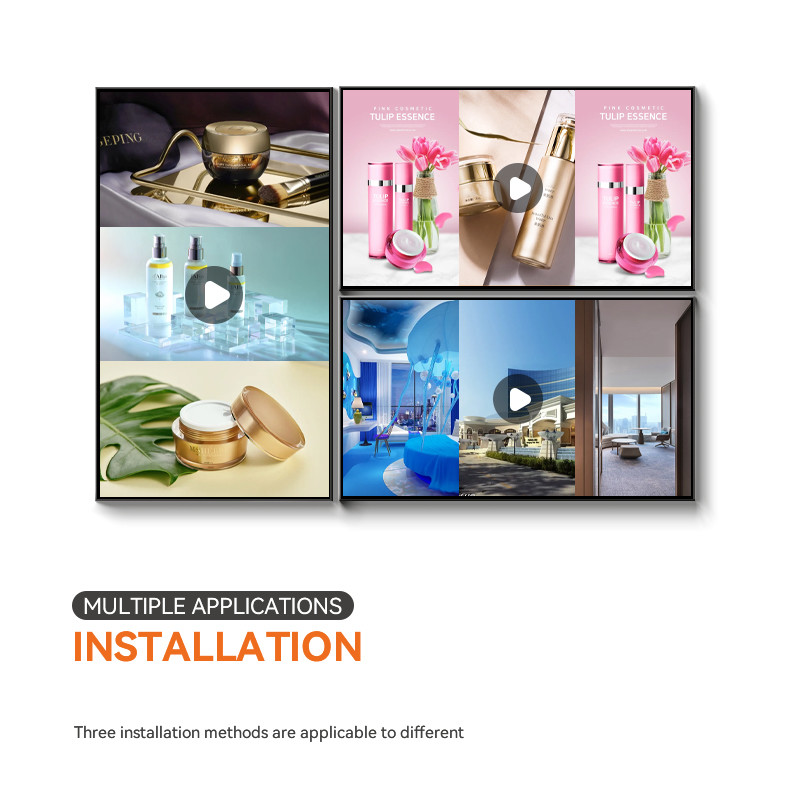 SDK Wall Mounted Lcd Digital Signage 65" Inch Super Narrow Commercial