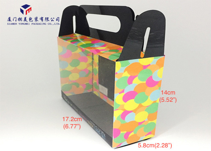 Clear Window Hard Plastic Box Packaging 0.3mm Clear PET Carry Handle On Box Top