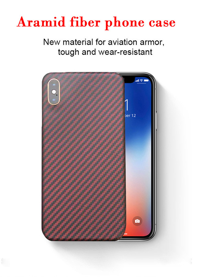 Lens Protection Ultra Slim Aramid Fiber Phone Case For iPhone X