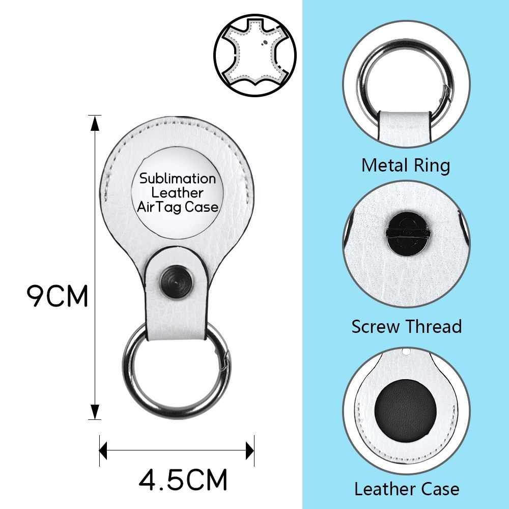 Customization Sublimation Leather Blanks Apple Airtag Tracker Locator Tracker