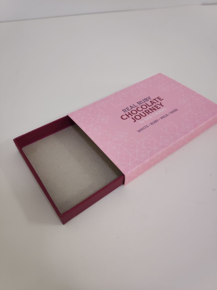 Custom design soft cardboard paper chocolate box drawer chocolate packaging box