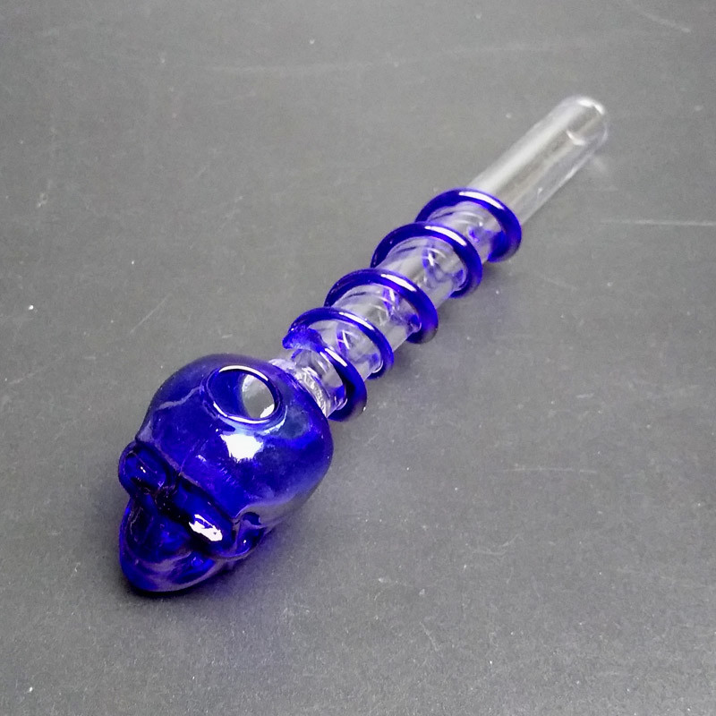 5.5 Inch Colorful Pyrex Hand Blown Glass Pipe , Durable Smooking Water Pipe
