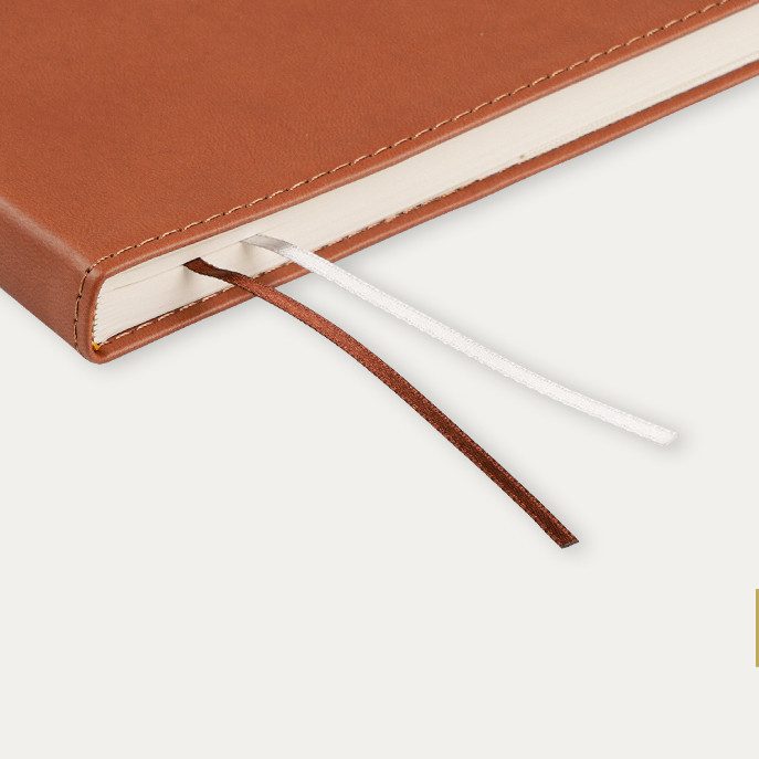 Brown Softcover 2023 Medium Weekly Planner 2 Page Layout FSC Certified