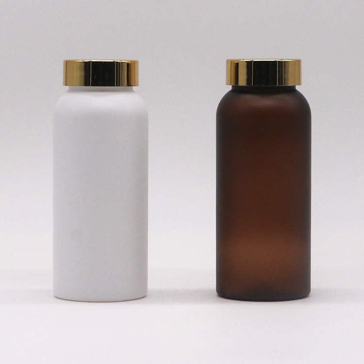 Pharmaceutical Grade 100cc PET Frosted Plastic Pill Bottle with Child Proof Screw Cap