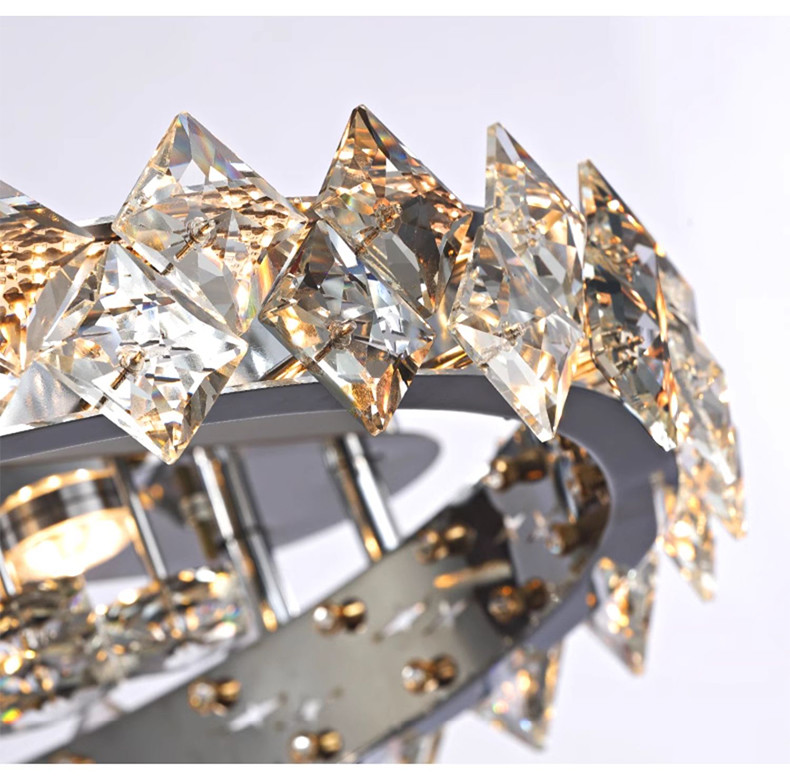 Luxury Crystal Pendant Lamps Home Decoration Bedroom Dining Living Room Round Ceiling Light(WH-CA-105)