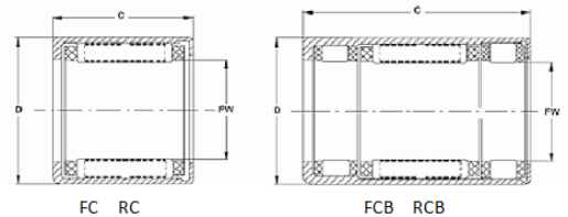 FC10 Red Cage Single Row Drawn Cup Needle Roller Clutches