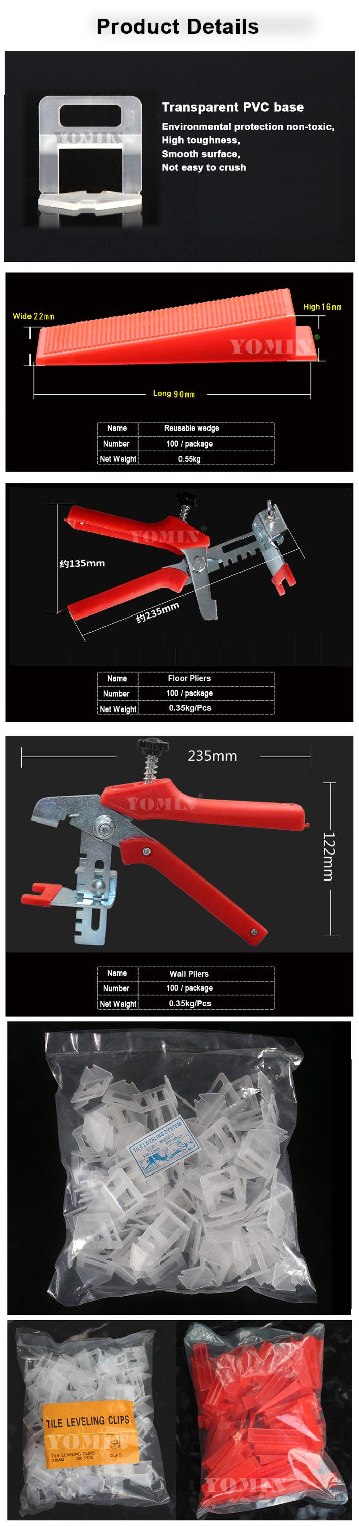 Tile Leveling System plastic decking spacer leveler ceramic tile 3mm spacers