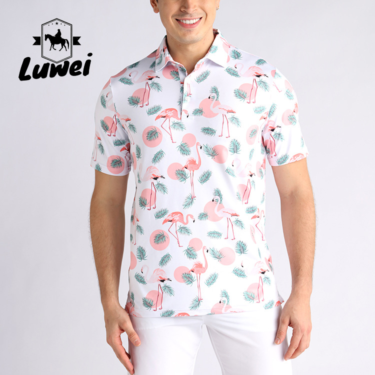 Spring Sublimated Embroidery Polo Shirts Polyester Formal Short Sleeve