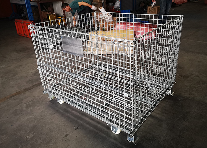Workshop Metal Shelf Wire Mesh Storage Cages Easy To Inventory