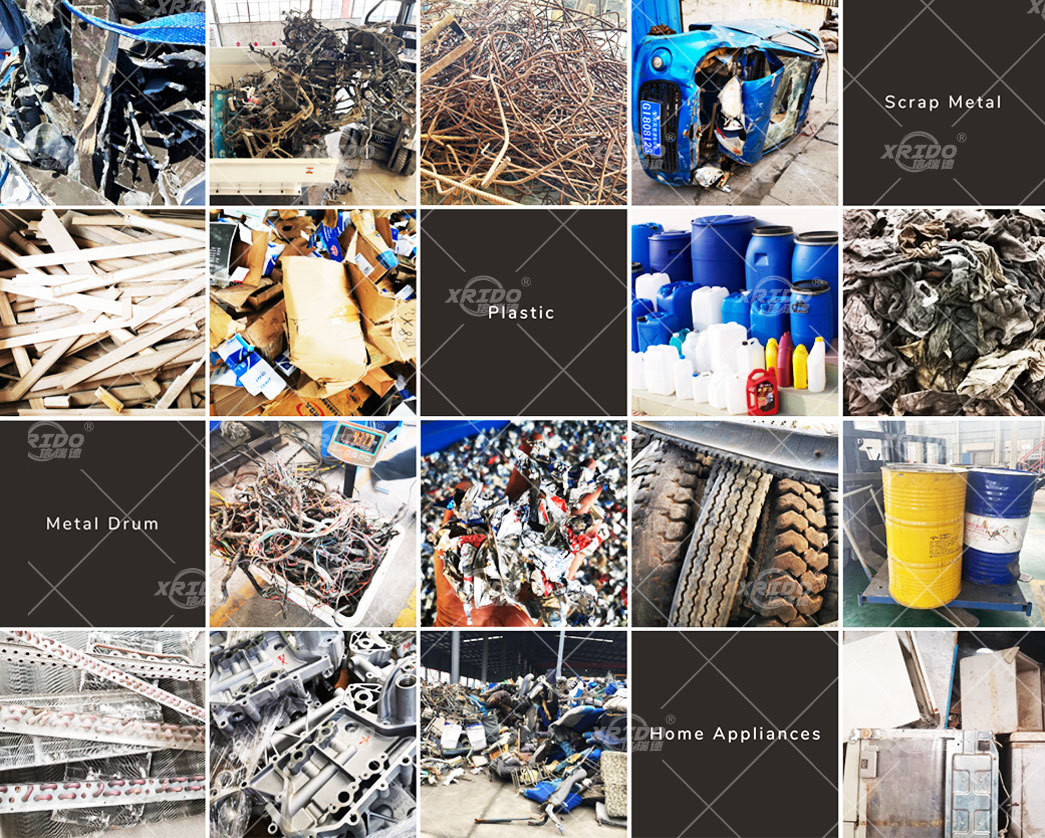 1000-5000 Kg/h Heavy Double Shaft Metal Bucket Iron Aluminum Car Steel Crusher Crushing Shredding Machine