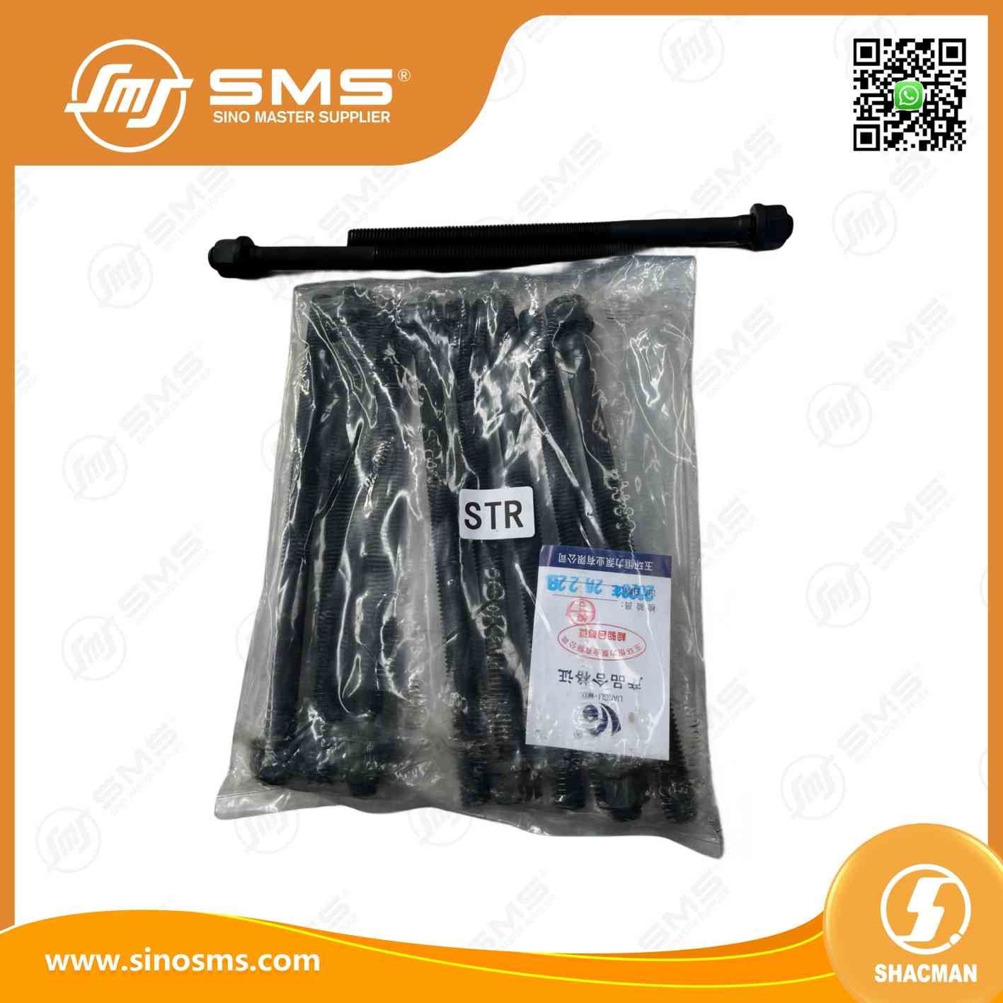 61500010185 Cylinder Head Bolt Shacman Truck Parts M12 Bolt L=200
