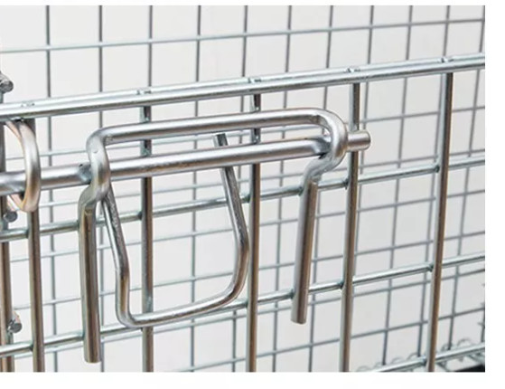 Industrial Stackable Wire Mesh Storage Baskets Metal Large Foldable