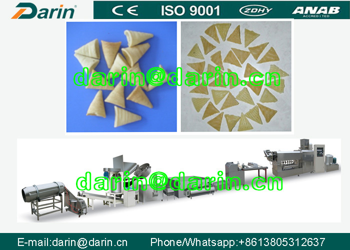 3D Compound Fried puff extruder machine with single screw extruder food processing