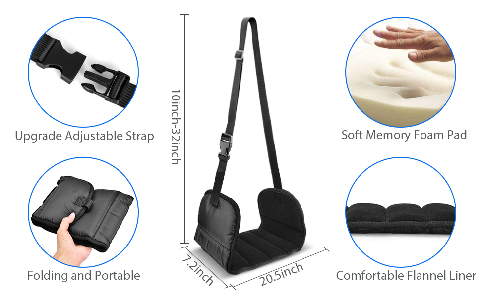 Travel Foot Rest with No Foot Clashing Wider Hammock