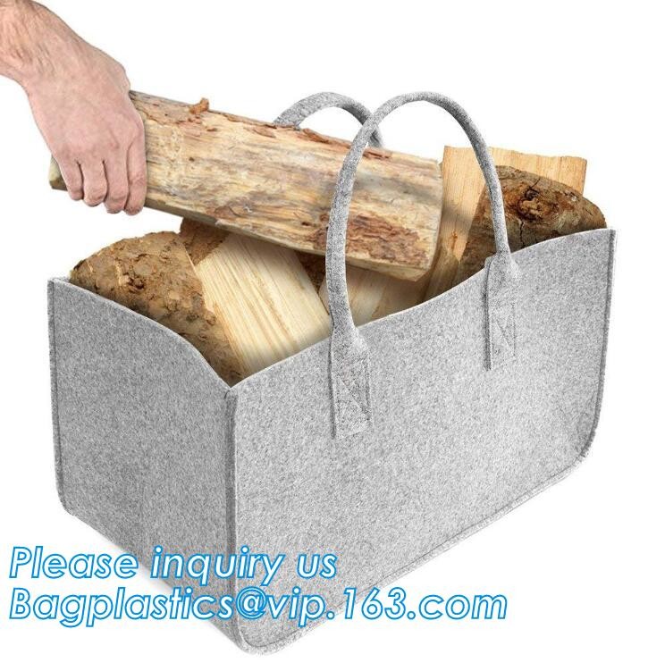 Eco-Friendly Grey Reusable Felt Grocery Shopping Handbag Tot Bag For Women Men,Mesh bags,Shopping bags, Drawstring bags,