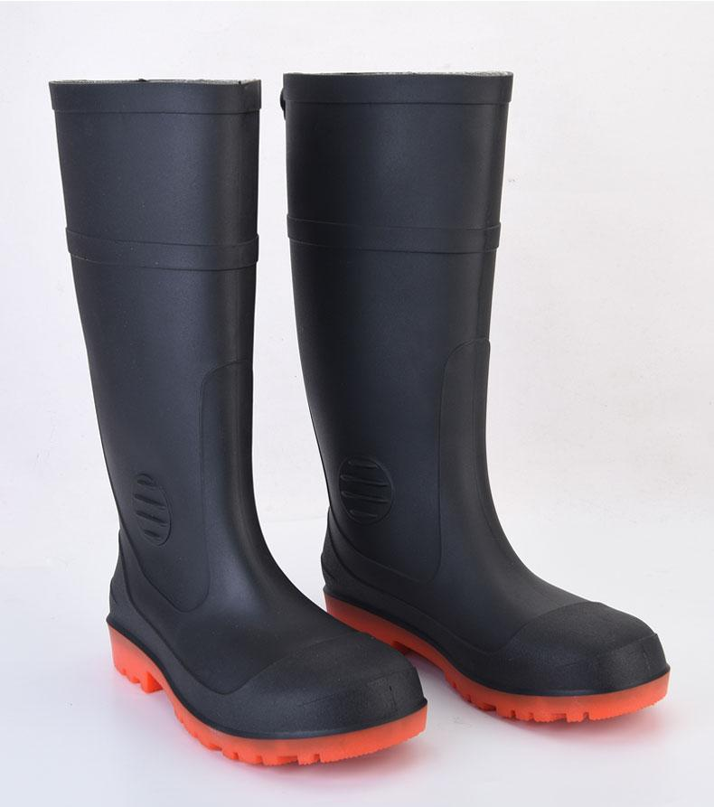 Ankle Protecting Mens Rubber Work Boots Sturdy Gripped Safety Toe Rain Boots