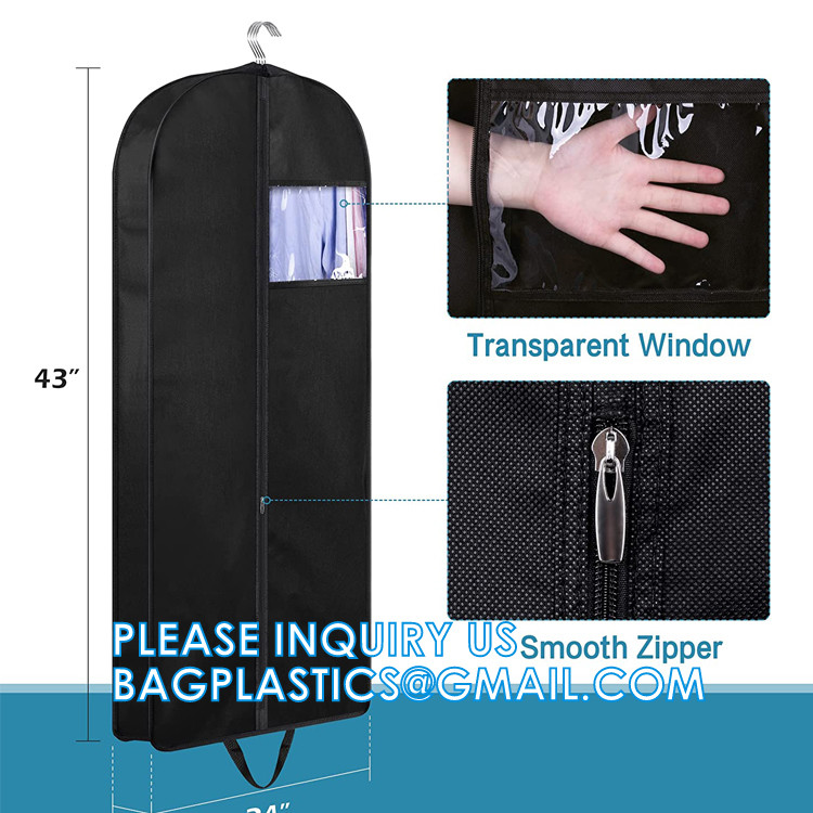 Carry On Garment Bag For Business Travel Canvas Leather Men Suit Cover, Non Woven Dust Cover Bags