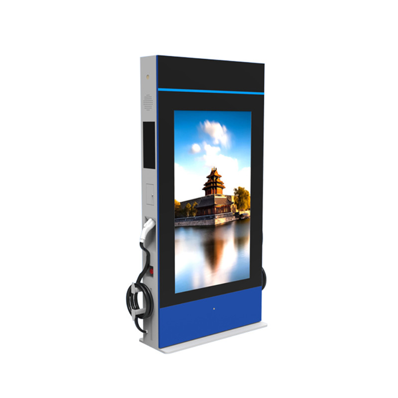 Floor Standing Outdoor LCD Digital Signage Printer Scanner RFID Integration