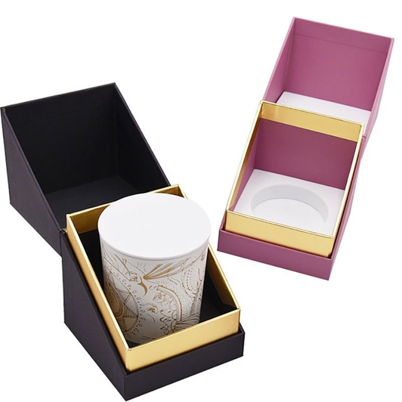 Hot Foil Silver Gold Stamping Bright Color Corrugated Paper Cardboard Candle Perfume Cosmetic Makeup Lipstick Custom Gift Packaging Round Tube Box