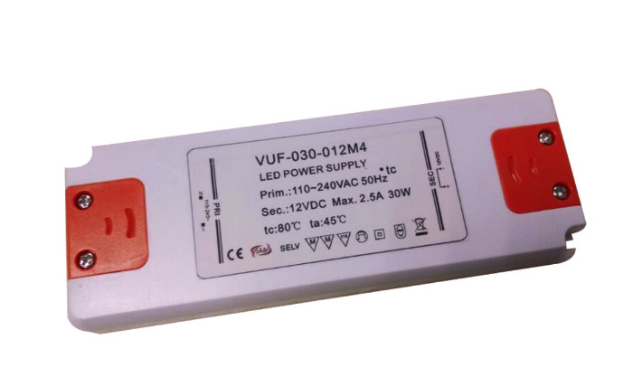 Ultralight ETL 12 Volt LED Strip Driver , Multifunctional Ultra Thin LED Power Supply