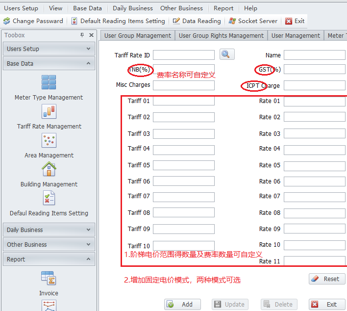Remote automatic meter reading system (AMR)