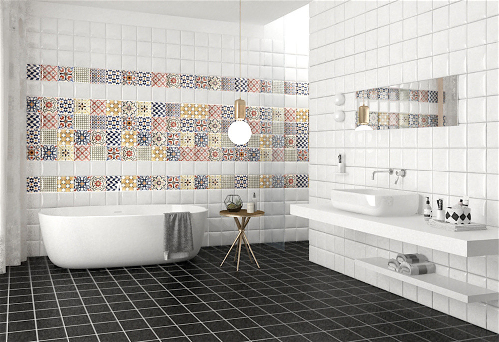 Wall Embellishment,152x152mm Glossy Mixed Indoor Porcelain Wall Tiles For Living Room, Background And Countertop