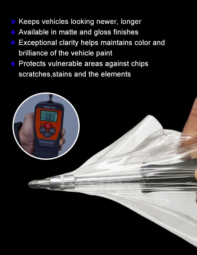 Clear TPU Self Healing Anti-Scratch Anti Yellowing Car Paint Protection Film
