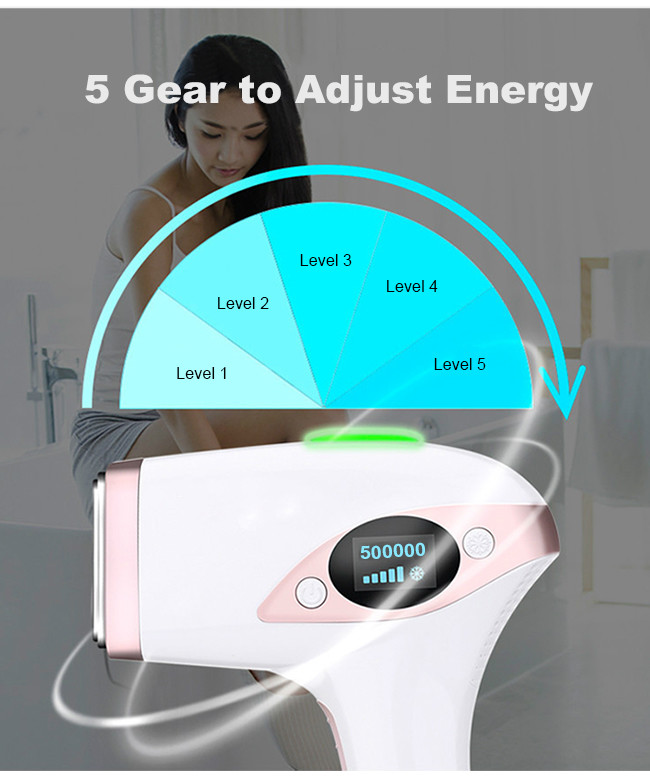 Gun Shaped Ice Compress 48W 12V 4A 600000 Shot IPL Hair Removal Device