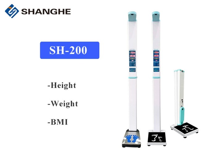 Hospital Gym Bluetooth RS232 200Kg Body Height Weight Scale