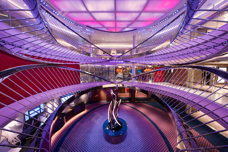 Stainless steel Atrium sculpture finished installation work 