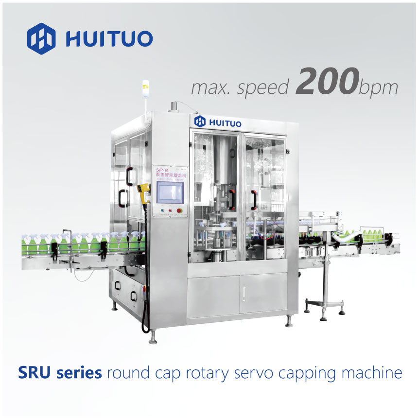 Automatic PET Bottle Glass Cleaner Rotary Capping Machine For Spray Trigger