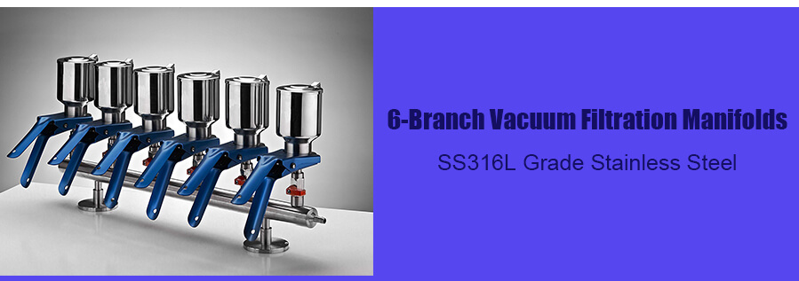 Multiple Vacuum Filtration System Cleaner With Branch Funnel Manifolds Vacuum Filtration For Lab